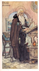 Saint Nestor le Chroniqueur, 1919 - Viktor Mikhaylovich Vasnetsov
