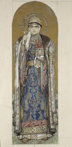 Sainte Olga, princesse de Kiev Étude pour les fresques de la cathédrale Saint-Vladimir de Kiev, 1884-1889 - Viktor Mikhaylovich Vasnetsov