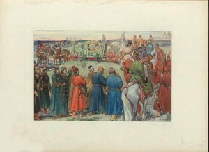 Les tsars Alexei Mikhailovich partent à la chasse
