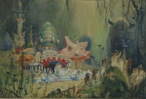 Royaume sous-marin. Décor de scène pour l
