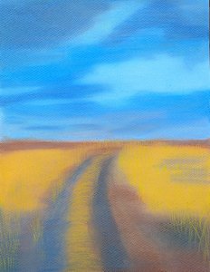 Chemin à travers les champs dorés - Viktoriia Saunina
