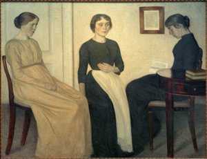 Trois jeunes femmes - Vilhelm Hammershoi