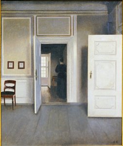 Femme dans un intérieur, Strandgrade 30, 1901 - Vilhelm Hammershoi