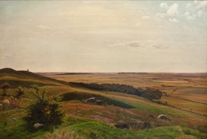 Paysage de montagne près de Horsens. Après-midi