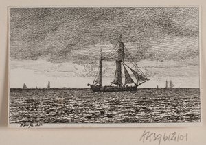 Une galéasse toutes voiles dehors - Vilhelm Kyhn