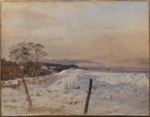 Banquise près de Taarbæk, au nord de Copenhague - Vilhelm Kyhn