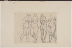 Quatre modèles féminins debout - Vilhelm Lundstrøm