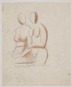Étude de composition avec 2 femmes nues - Vilhelm Lundstrøm