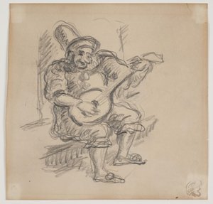 Clown jouant du luth - Vilhelm Lundstrøm