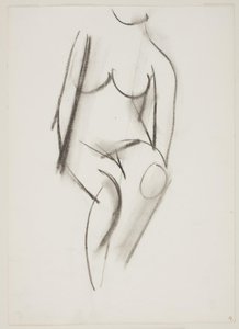 Femme nue assise vue de face