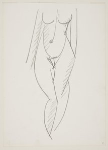 Femme nue debout vue de face - Vilhelm Lundstrøm