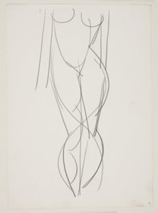 Femme nue debout vue de face - Vilhelm Lundstrøm