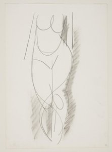 Femme nue debout vue de face - Vilhelm Lundstrøm