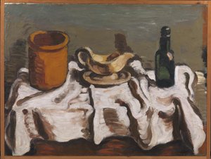 Nature morte avec un pot, une saucière et une bouteille - Vilhelm Lundstrøm