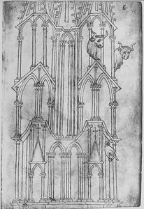 Élévation de la tour de la cathédrale de Laon