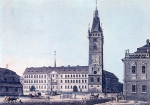 Nouvelle mairie, vers 1830 - Vincenc Morstadt