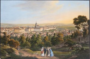 Quartier du château de Prague Hradcany, vers 1830 - Vincenc Morstadt