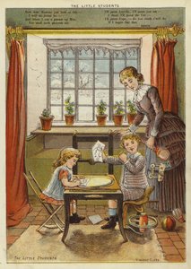 Les petits étudiants (chromolithographie) - Vincent (after) Clare