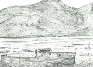 Bateau sur terre ferme, île de Mull, 2007 - Vincent Alexander Booth