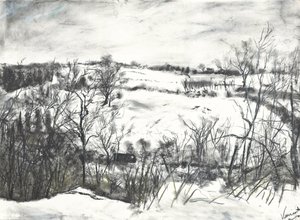 Neige sur la terre à Osmotherley