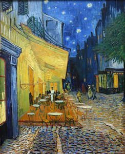 Terrasse du café le soir