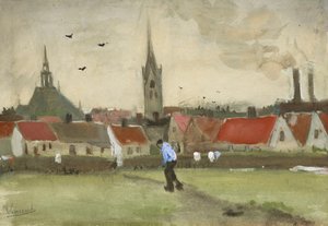 Vue de La Haye avec Nieuwe Kerk, 1882 - Vincent van Gogh