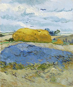 Meule de blé sous un ciel nuageux, Auvers-sur-Oise, 1889