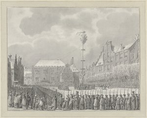 Abolition de la Stathoudérat sur la Grand-Place de Haarlem, 1795 - Vincent Jansz. van der Vinne