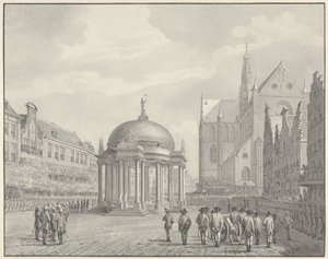Le serment du règlement gouvernemental sur la Grand-Place de Haarlem, 5 septembre 1787 - Vincent Jansz. van der Vinne