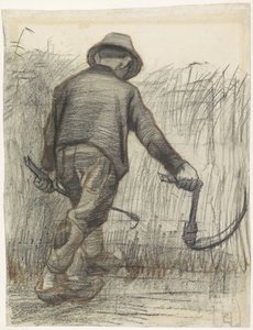 Moissonneur avec chapeau, vu de dos - Vincent van Gogh (signed by artist)