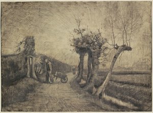Route derrière le jardin du presbytère à Nuenen