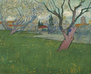 Verger en fleurs avec vue sur Arles - Vincent van Gogh
