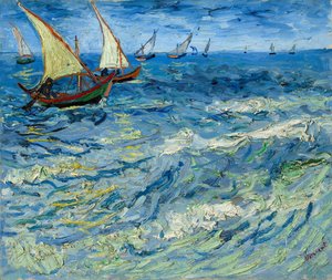 Bateaux de pêche à Saintes-Maries / Paysage marin à Saintes-Maries - Vincent van Gogh