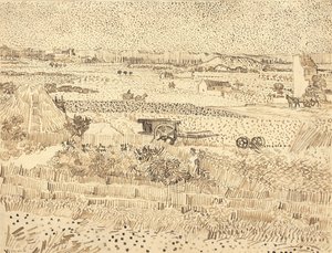Récolte - La Plaine de La Crau - Vincent van Gogh