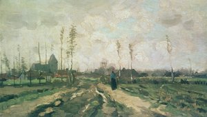 Paysage avec une église et des maisons, Nuenen, 1885 - Vincent van Gogh