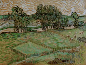 Paysage avec pont sur l
