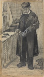 Homme polissant une botte, 1882