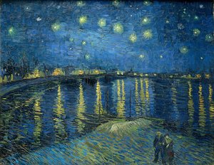 Nuit étoilée sur le Rhône