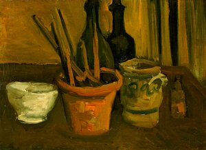 Nature morte de pinceaux dans un pot de fleurs - Vincent van Gogh