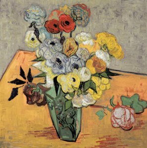 Nature morte avec vase japonais, roses et anémones - Vincent van Gogh