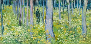 Sous-bois avec deux figures - Vincent van Gogh
