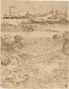Arles. Vue des champs de blé (1888) - Vincent van Gogh