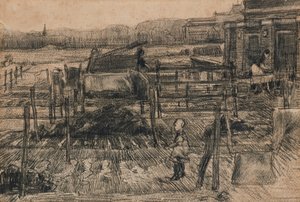 Arrière-cours avec deux figures (1882)