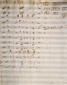 Partition manuscrite pour l