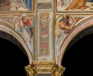 Nef centrale, Plume Quatrième et Cinquième Campata Nord, Vincenzo Campi 1573, Bustes avec Prophètes - Vincenzo Campi