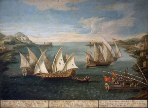 Bataille navale entre les navires vénitiens de Marco Ivanovich Dobrota et les navires turcs au large de Patras le 17 avril