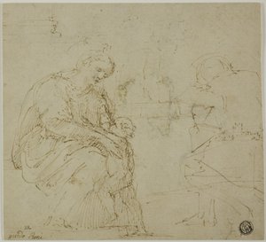 Esquisses de la Vierge et l