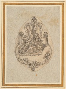 Conception pour un pendentif représentant Bacchus en mer - Virgilius the elder Solis
