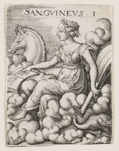 Tempérament sanguin, c.1530-62 (gravure) - Virgilius the elder Solis