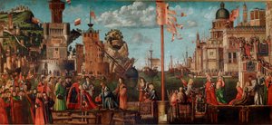 Cycle de la vie de Sainte Ursule, quatrième épisode : La Rencontre des fiancés et le départ en pèlerinage - Vittore Carpaccio